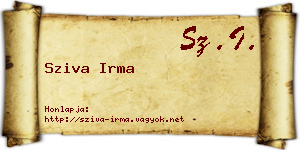 Sziva Irma névjegykártya